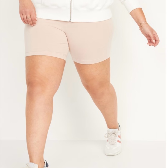 VGUC XXL Bundle of 4 Old Navy High Waisted Cotton-Blend Jersey Nude Biker Shorts - Picture 1 of 8
